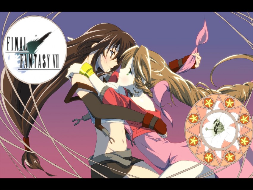 tifa lockhart and aerith gainsborough (final fantasy and 1 more) drawn by matsunaga_(haku)