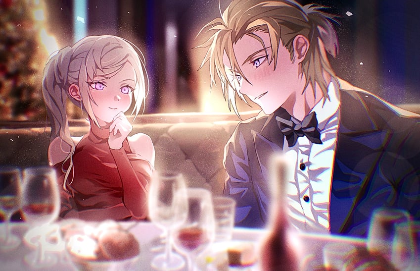 edelgard von hresvelg and dimitri alexandre blaiddyd (fire emblem and 2 more) drawn by soma_otakuu