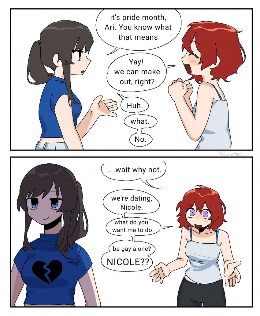 nicole and ari (class of 09) drawn by hinaten