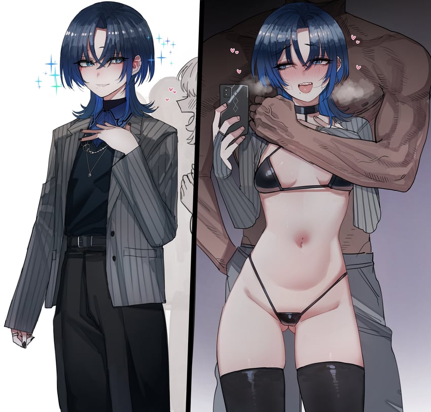 hiodoshi ao (hololive and 1 more) drawn by ratatatat74