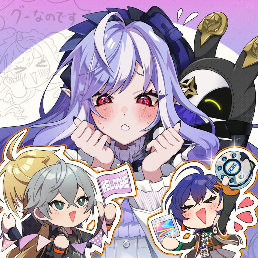 belle, wise, vivian banshee, hugo vlad, and robin (zenless zone zero) drawn by takeyukiwa_tikuwa