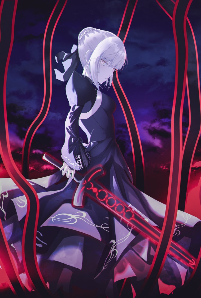 artoria pendragon and saber alter (fate and 2 more) drawn by pitohui_mekirin