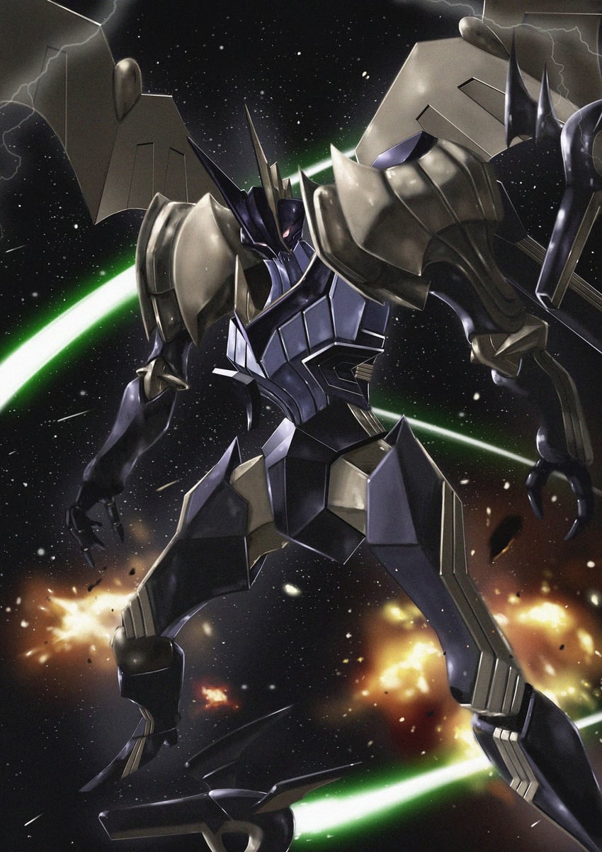 dis astranagant (super robot wars and 2 more) drawn by asaba_naoto