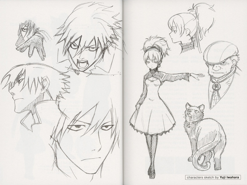 yin, hei, mao, and huang (darker than black) drawn by iwahara_yuuji