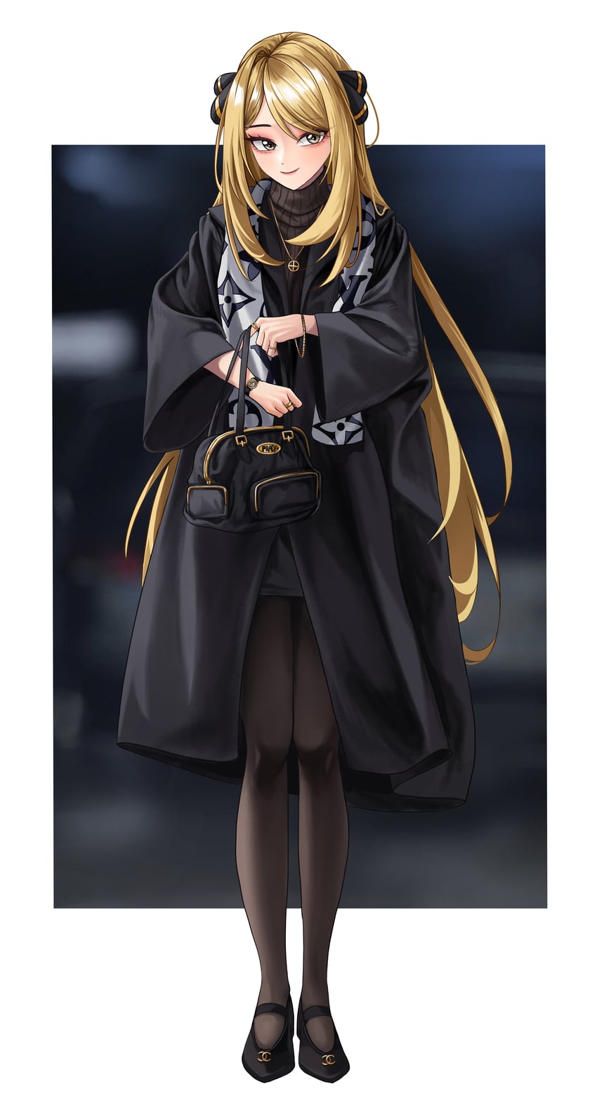 cynthia (pokemon and 1 more) drawn by dorosi033
