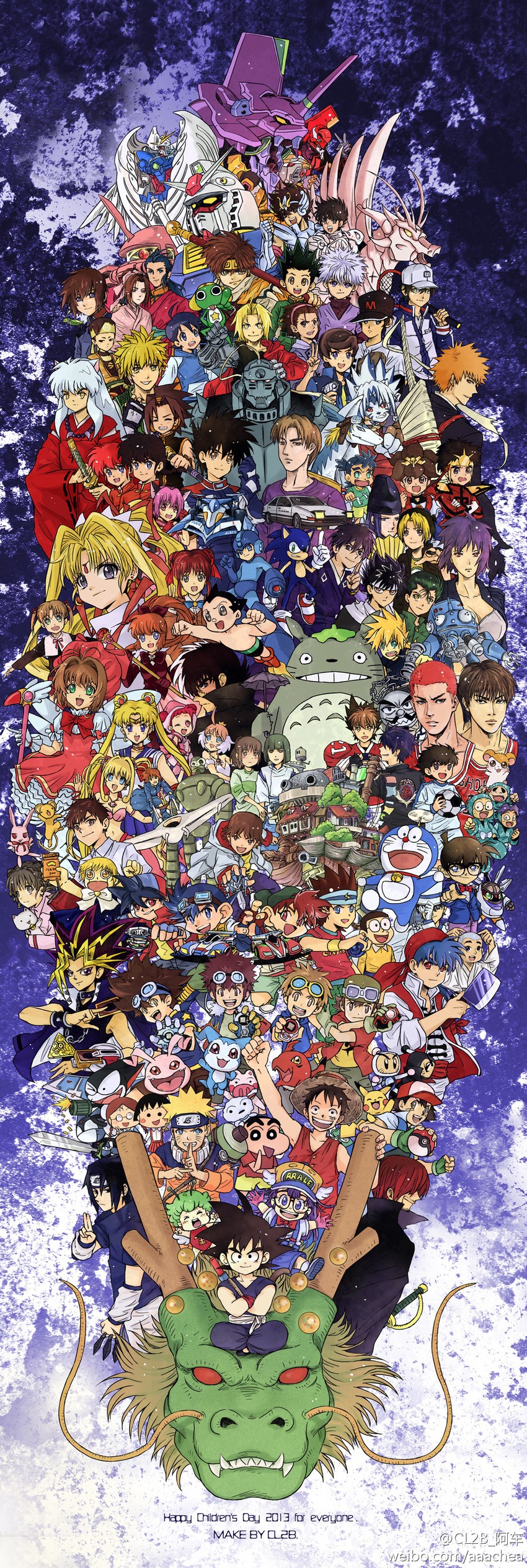 pikachu, kinomoto sakura, tsukino usagi, son goku, monkey d. luffy, and 119 more (pokemon and 88 more) drawn by cl2b
