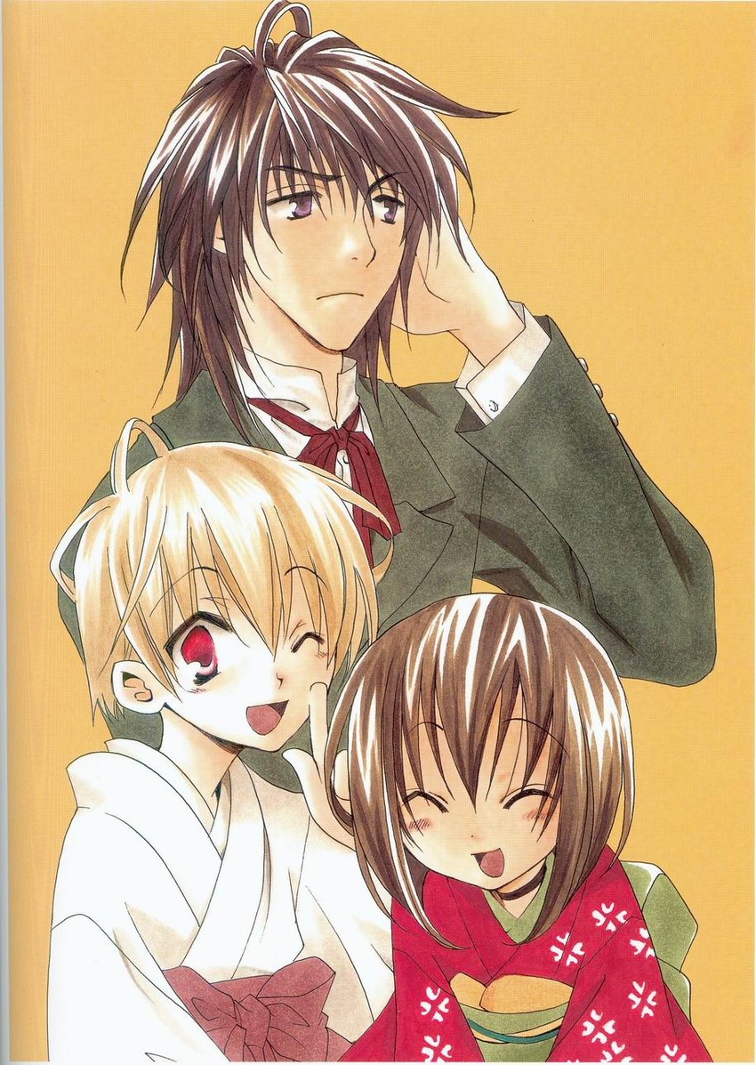 haruka, youko, and ichinomiya kantarou (tactics) drawn by higashiyama_kazuko and kinoshita_sakura