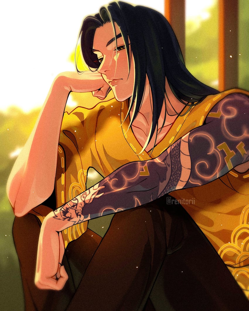 hanzo and young hanzo (overwatch and 1 more) drawn by renitori1