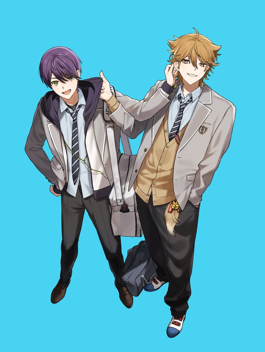 kenmochi touya and fushimi gaku (nijisanji) drawn by zmzm_hiji