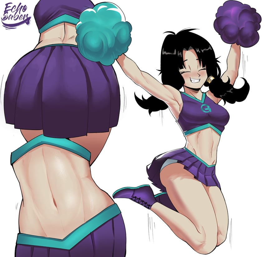 videl (dragon ball and 1 more) drawn by echo_saber