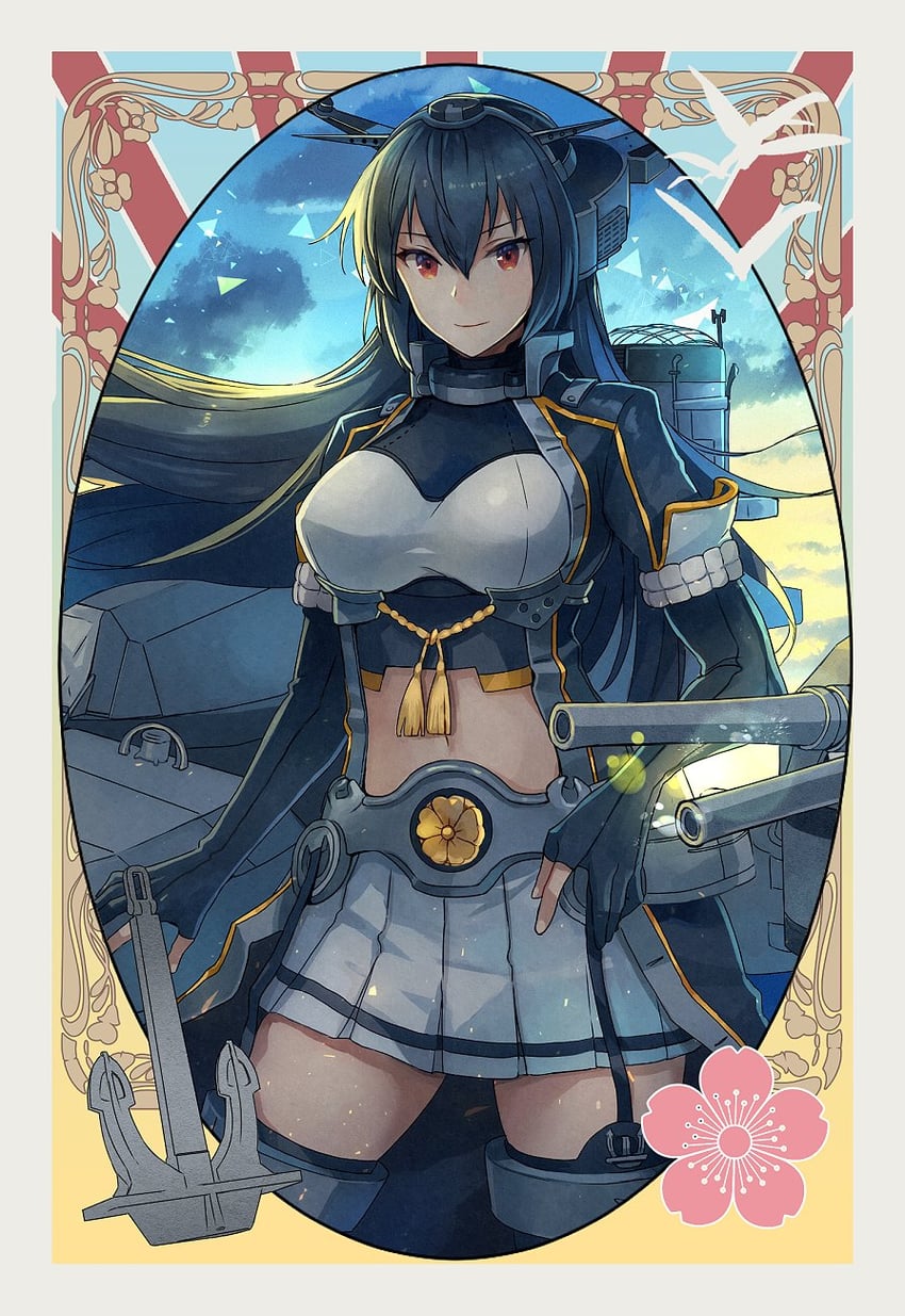 nagato and nagato kai ni (kantai collection) drawn by kasumi_(skchkko)