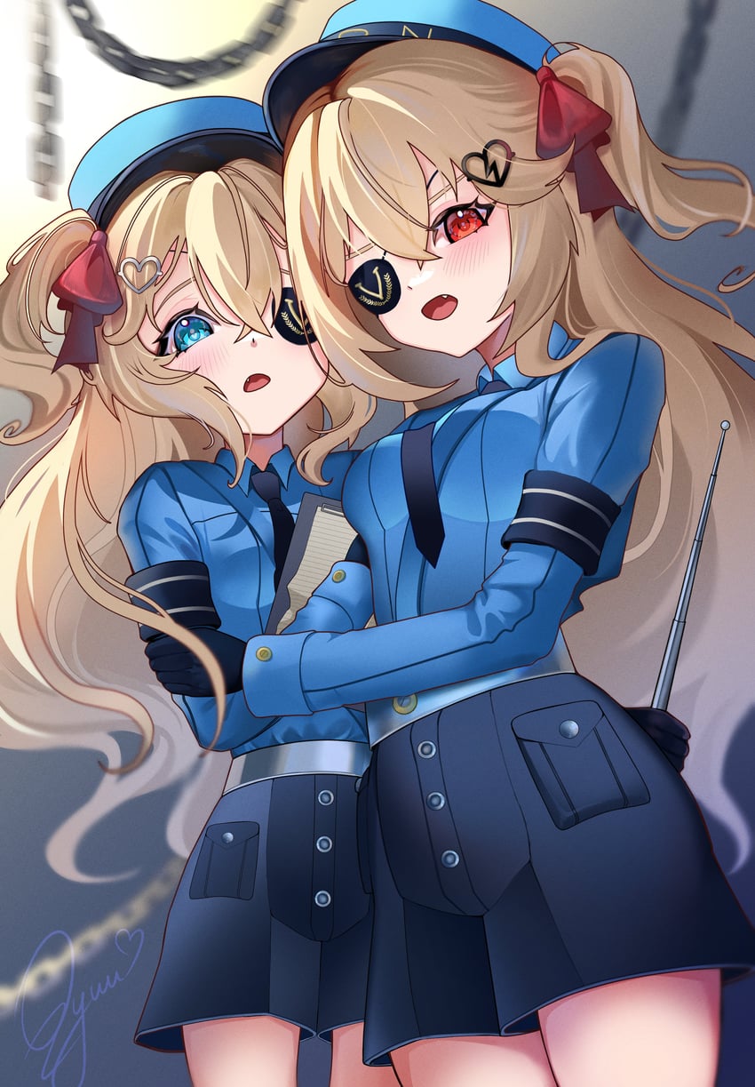 neuro-sama, evil neuro-sama, caroline, and justine (persona and 2 more) drawn by qyuuwaii