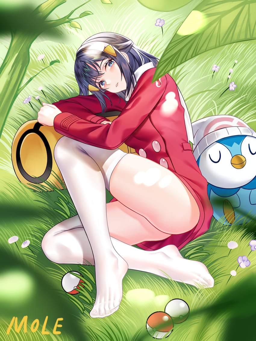 dawn and piplup (pokemon and 2 more) drawn by asrkty