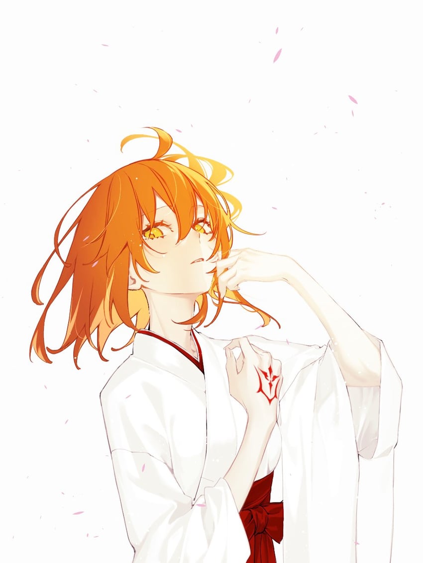 fujimaru ritsuka (fate and 1 more) drawn by kurenai_veni1