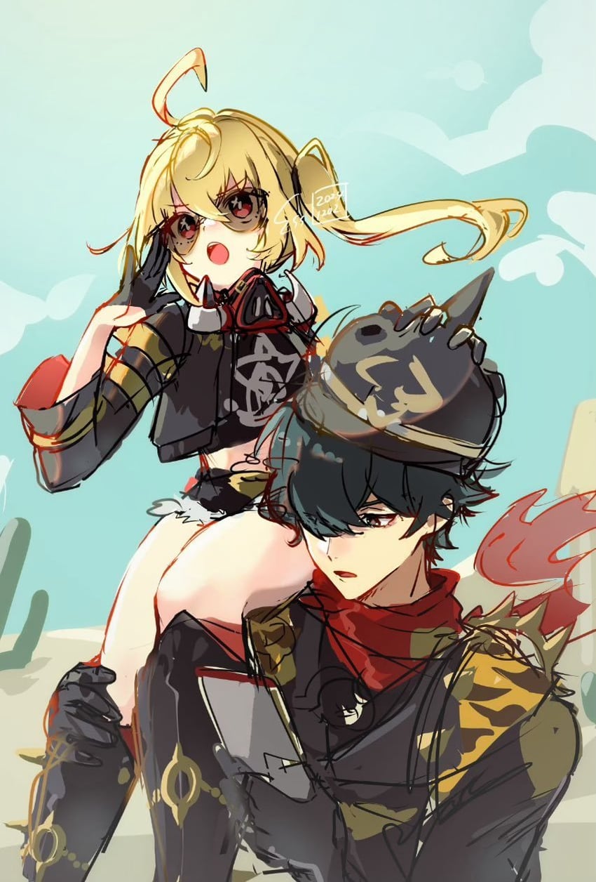luciana de montefio and lighter (zenless zone zero) drawn by pinocle