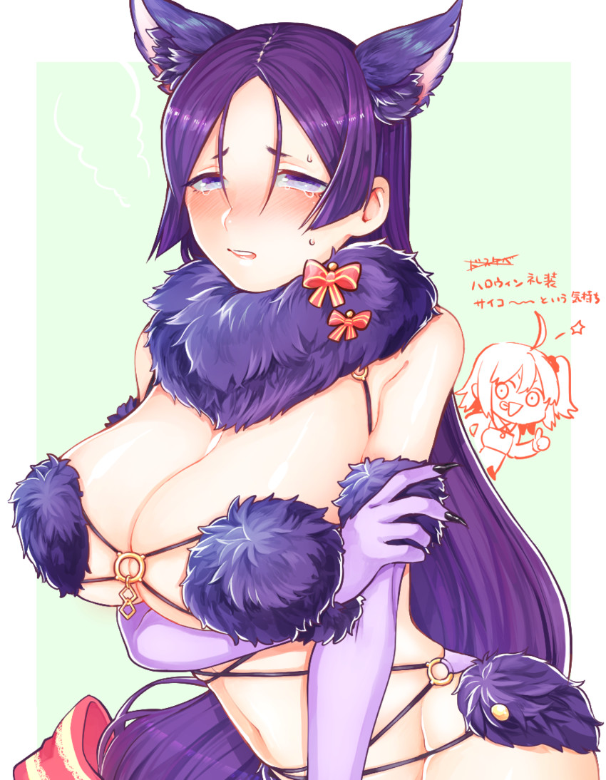 mash kyrielight and minamoto no raikou (fate and 1 more) drawn by honda_(obon)