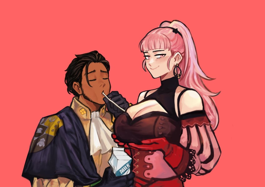 hilda valentine goneril and claude von riegan (fire emblem and 1 more) drawn by sethkiel