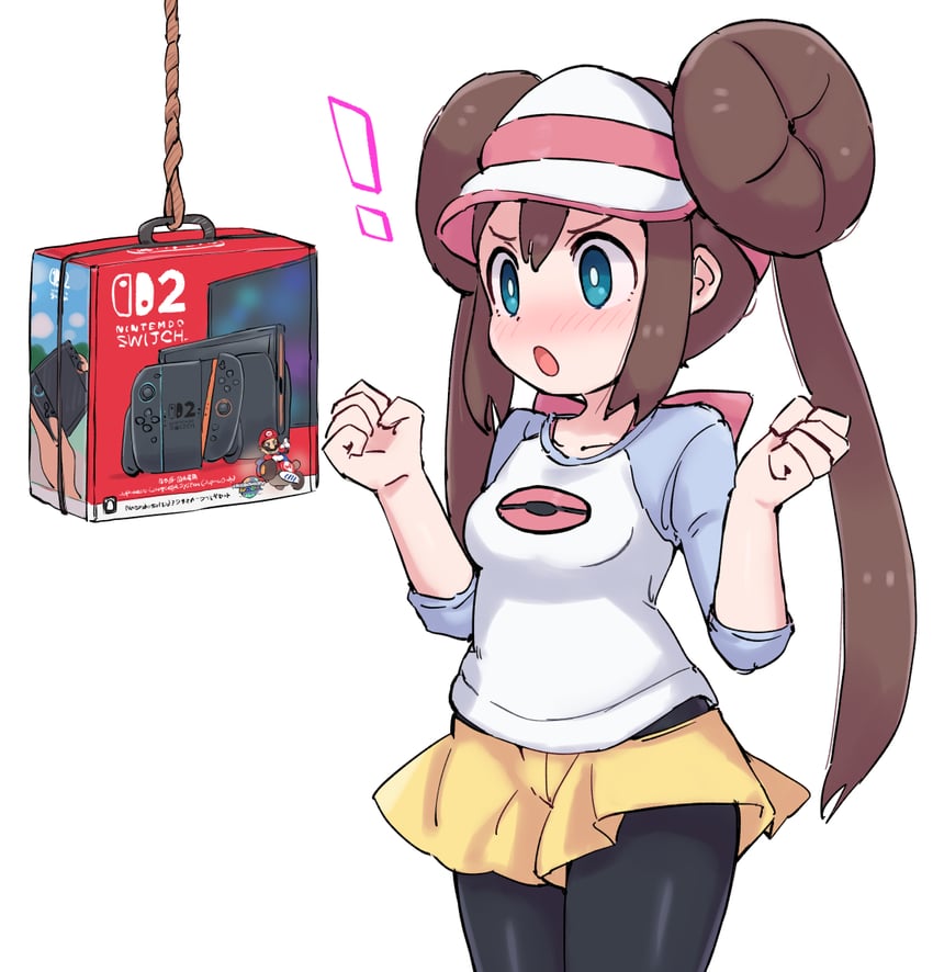 rosa and mario (pokemon and 4 more) drawn by kutabireta_neko