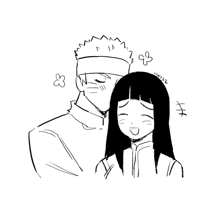 uzumaki naruto and hyuuga hinata (naruto and 1 more) drawn by ns195122