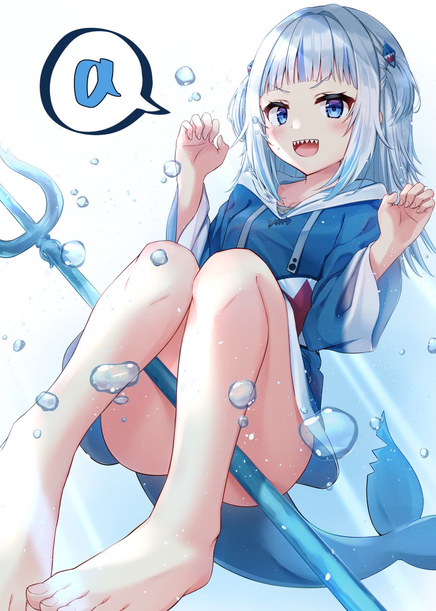 gawr gura (hololive and 1 more) drawn by shishou_(doragyurosu)