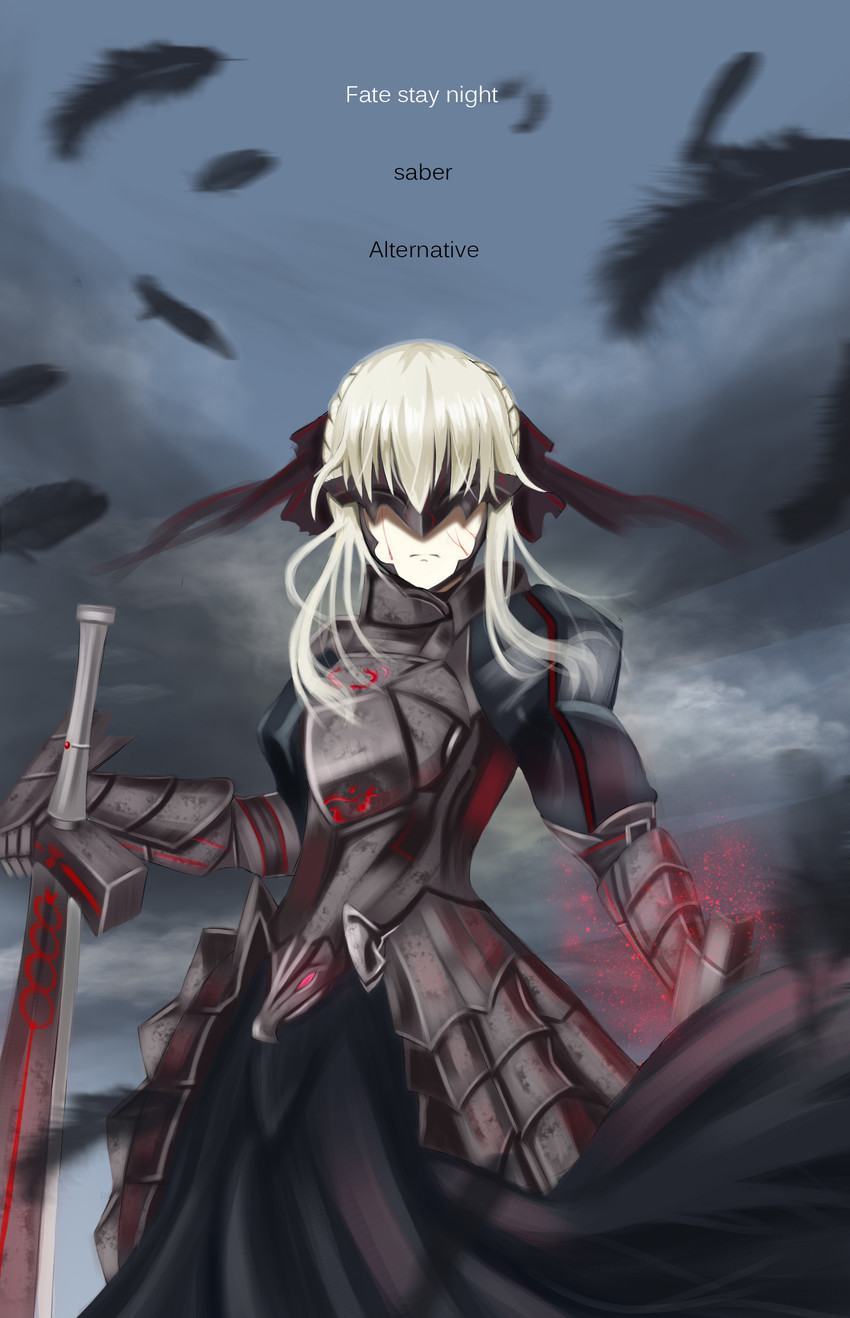 artoria pendragon and saber alter (fate and 2 more) drawn by shi_qi_kuang_beng