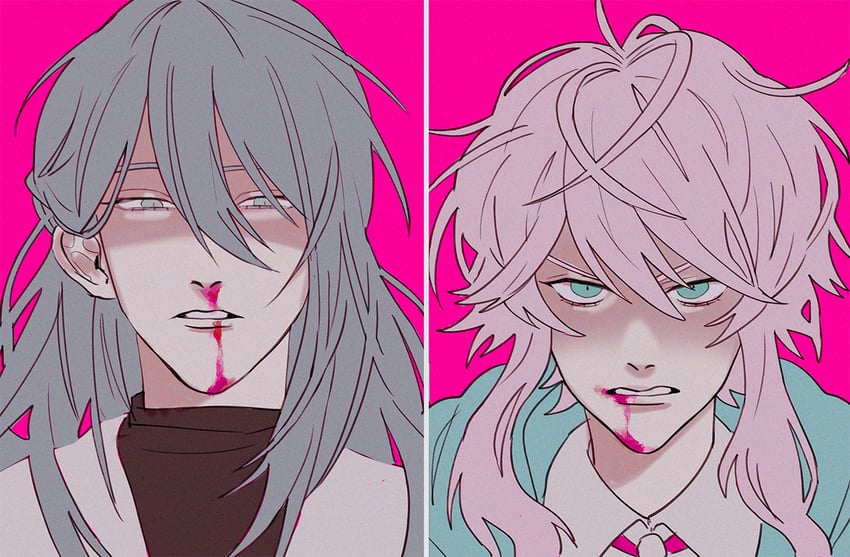 amemura ramuda and jinguji jakurai (hypnosis mic) drawn by morisawa_chiaki_(charbroiler)