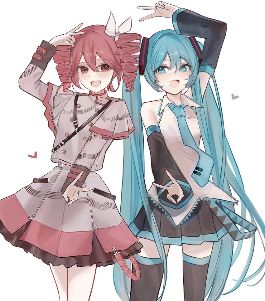 hatsune miku and kasane teto (vocaloid and 2 more) drawn by ayuz1