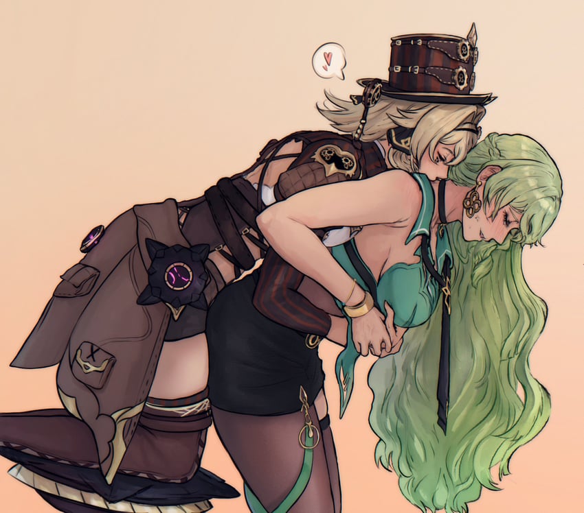mobius and vill-v (honkai and 1 more) drawn by farcicalhelix
