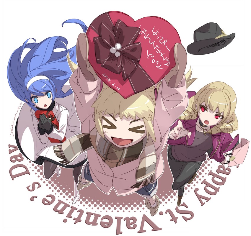 orie ballardiae harada, erika wagner, and mika returna (under night in-birth and 1 more) drawn by yoshihara_seiichi