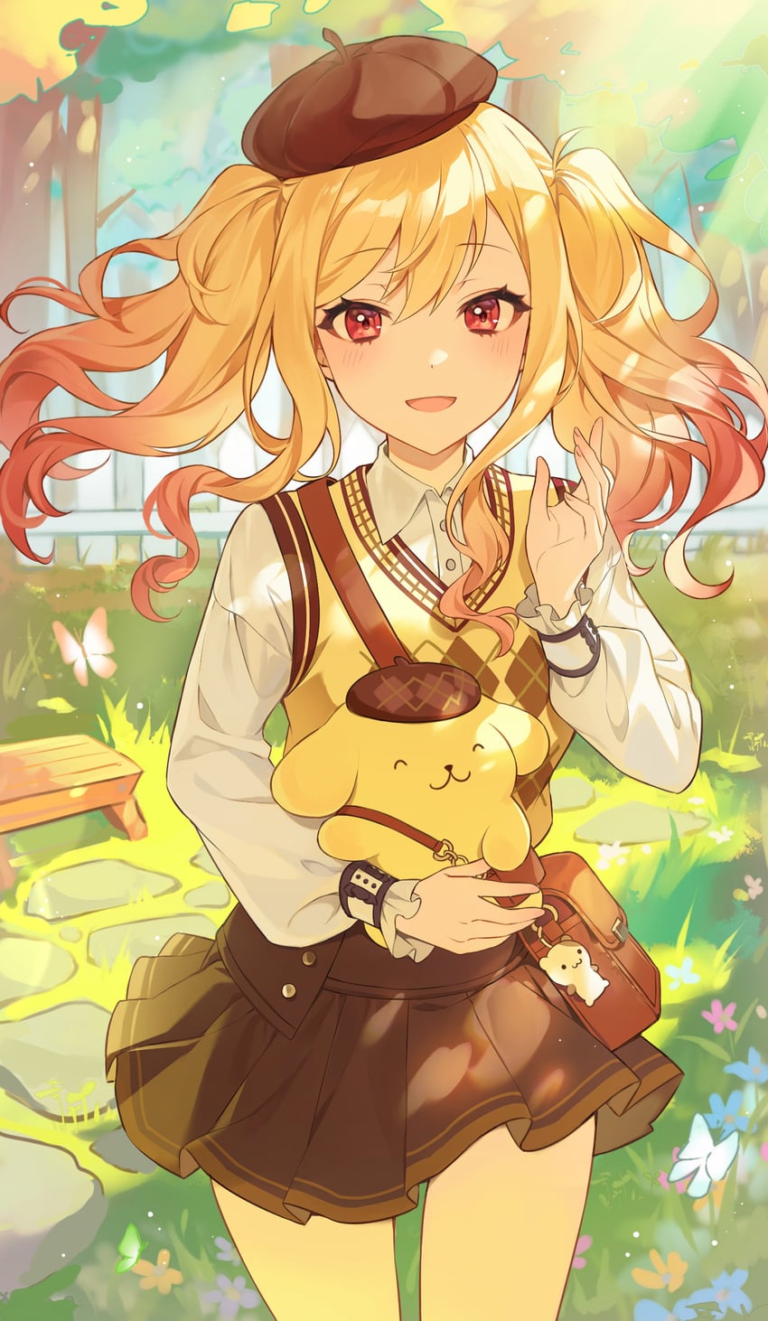 tenma saki, pompompurin, and muffin (project sekai and 1 more) drawn by kheng_(k_heng1223)