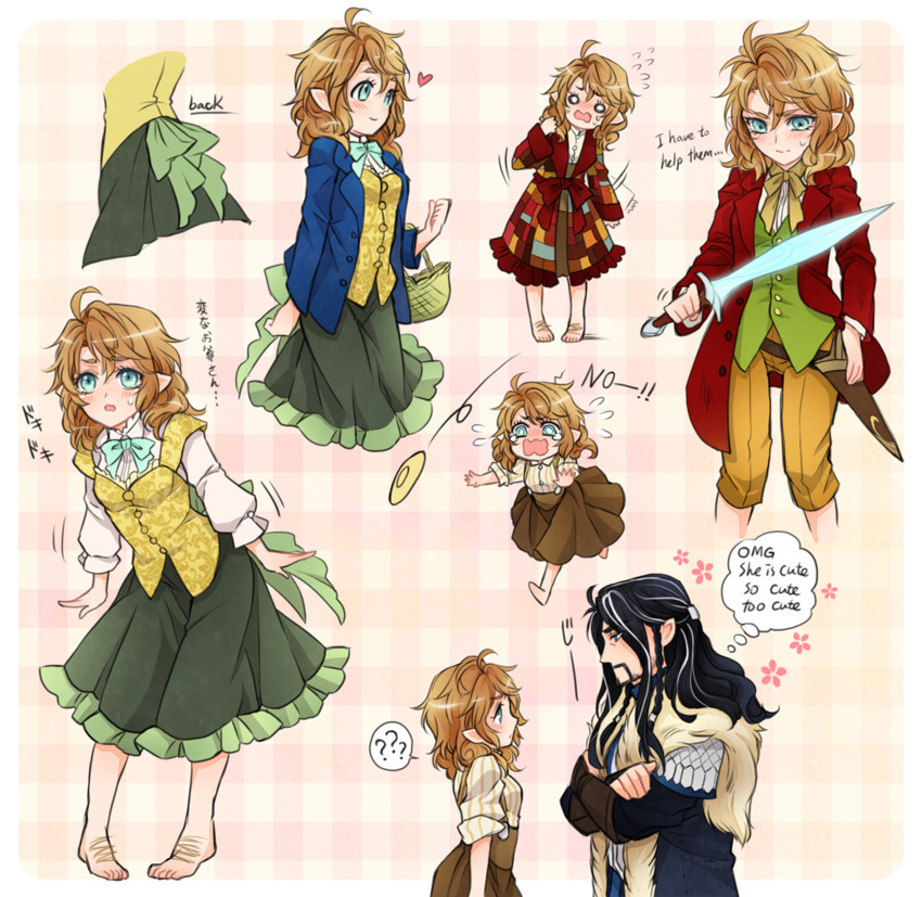 bilbo baggins and thorin oakenshield (tolkien's legendarium and 2 more) drawn by shinzui_(fantasysky7)