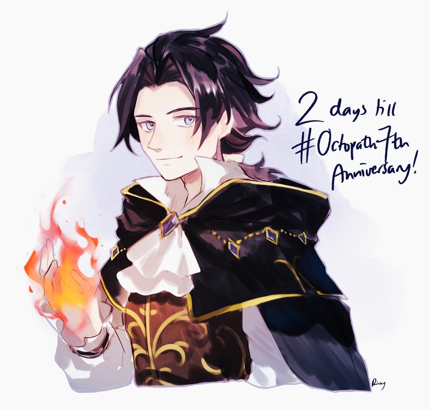 cyrus albright (octopath traveler and 1 more) drawn by aubz
