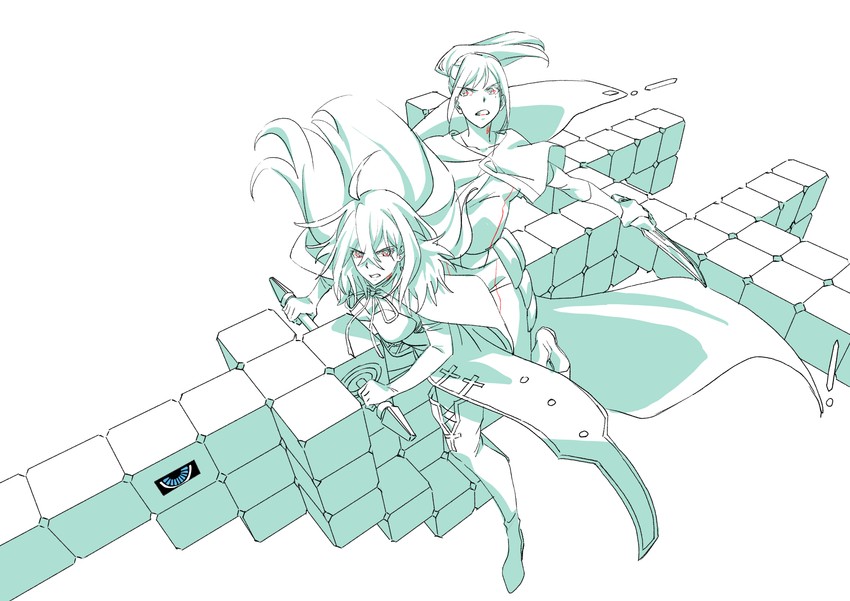 vivy, matsumoto, and elizabeth (vivy: fluorite eye's song) drawn by ebisu_takuma