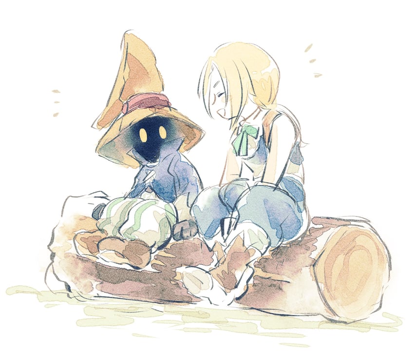 zidane tribal and vivi ornitier (final fantasy and 1 more) drawn by asumi_chikyuu