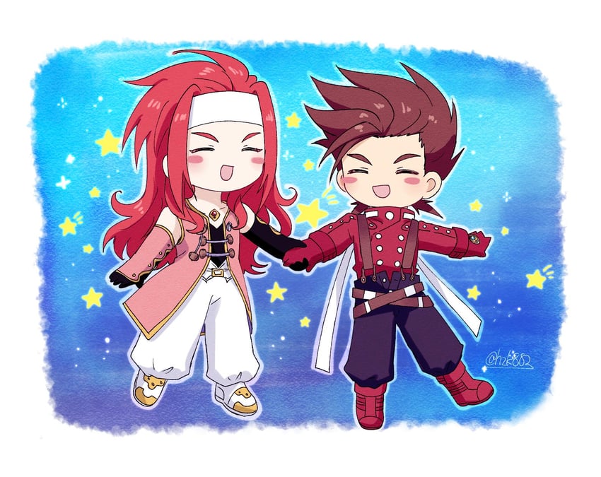 lloyd irving and zelos wilder (tales of and 1 more) drawn by hzk882