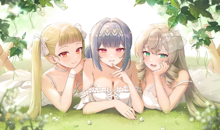 lidica, achates ururuda, and byblis (epic seven) drawn by noixen