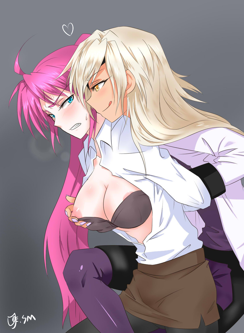 signum and cypha of huckebein (lyrical nanoha and 1 more) drawn by shumai_(sm318)