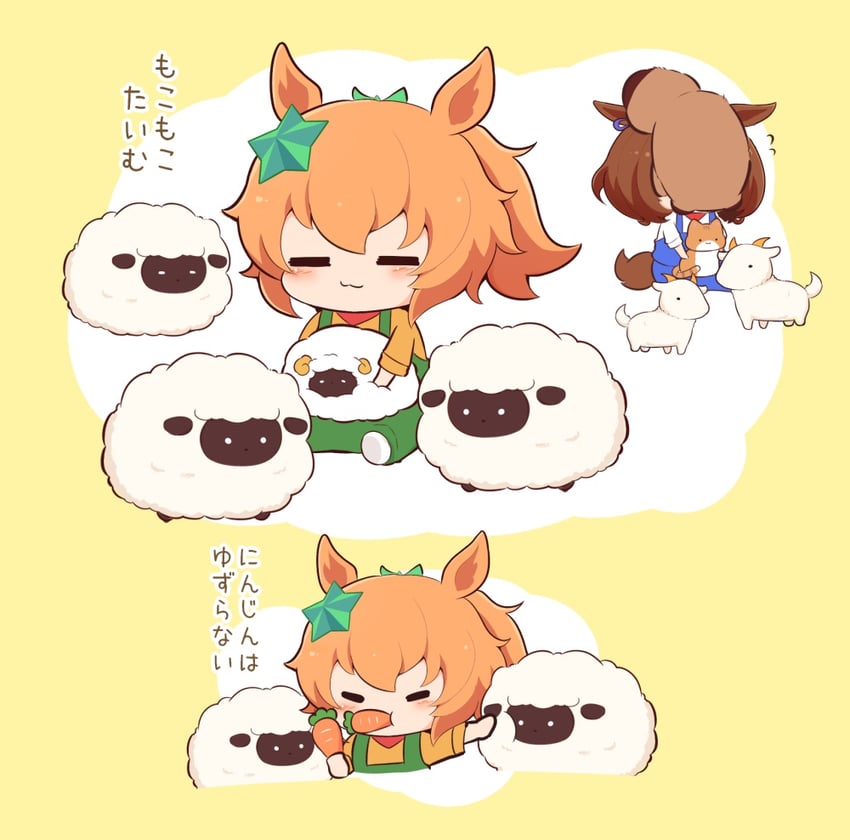 meisho doto, taiki shuttle, and meto (umamusume) drawn by gomashio_(goma_feet)