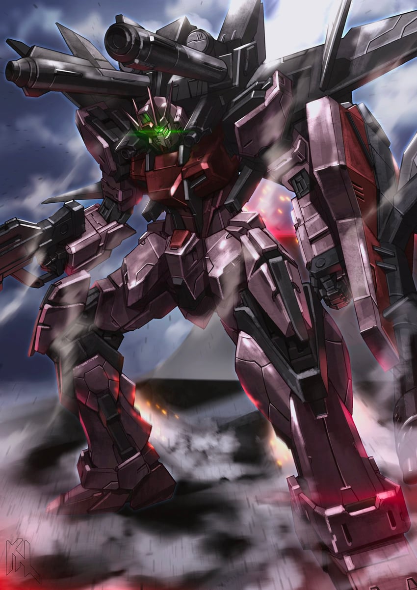 strike rouge and strike rouge iwsp (gundam and 1 more) drawn by porukima