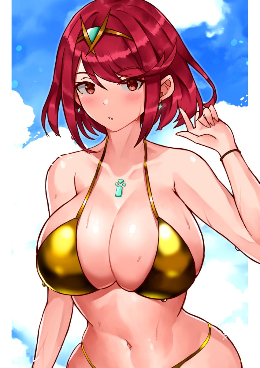 pyra (xenoblade chronicles and 1 more) drawn by yotsuha_uni
