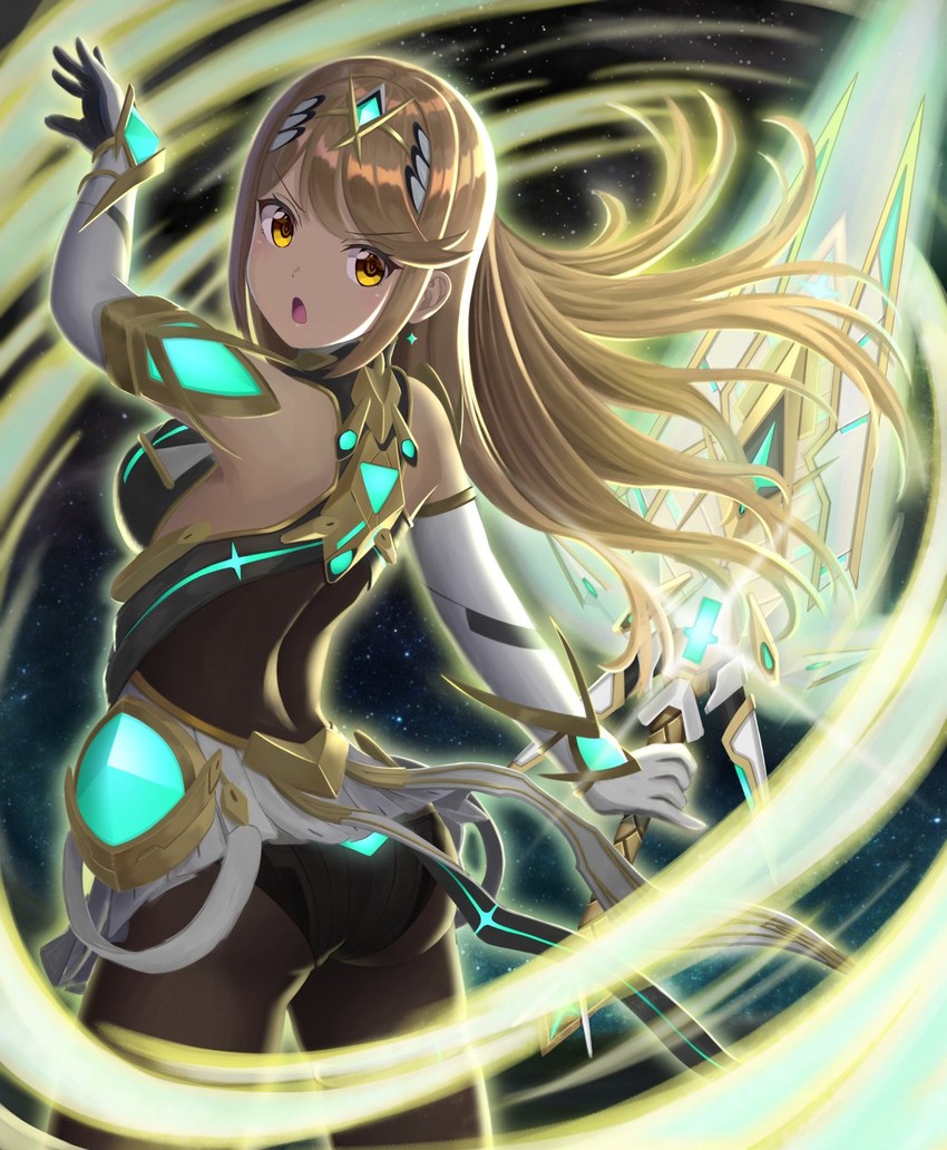 mythra (xenoblade chronicles and 2 more) drawn by nemunemu_semi
