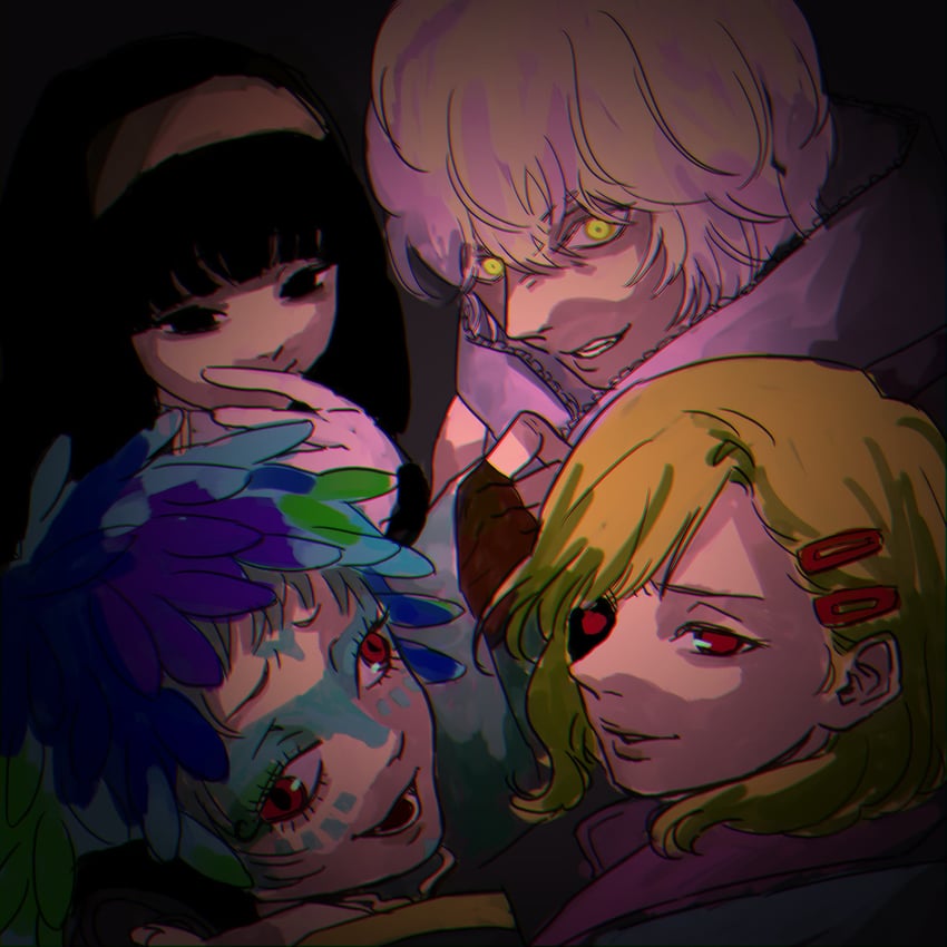 remnan, raqio, setsu, and yuriko (gnosia) drawn by eri_(difference)