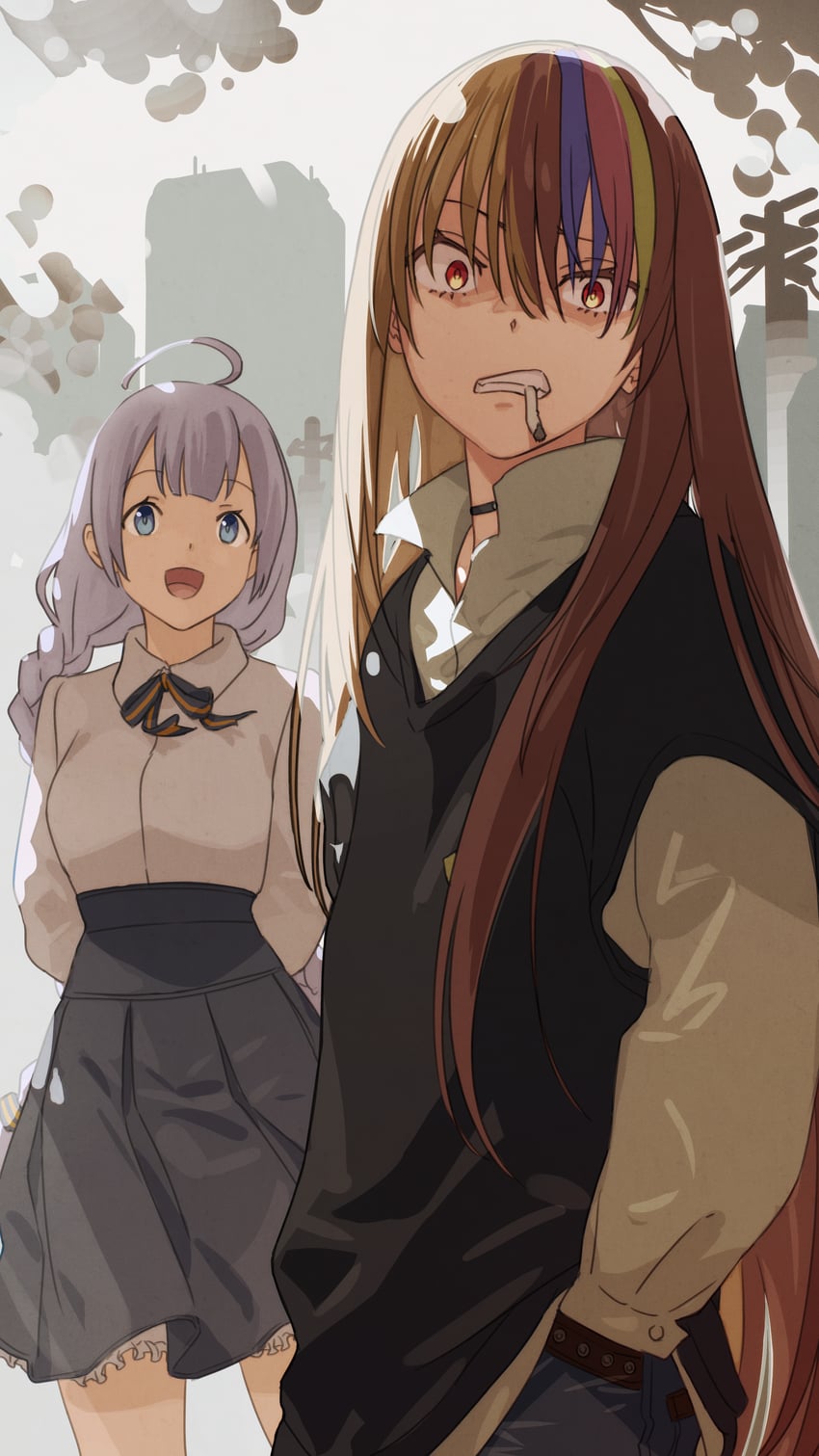 kizuna akari and galaco (vocaloid and 1 more) drawn by tarokazu
