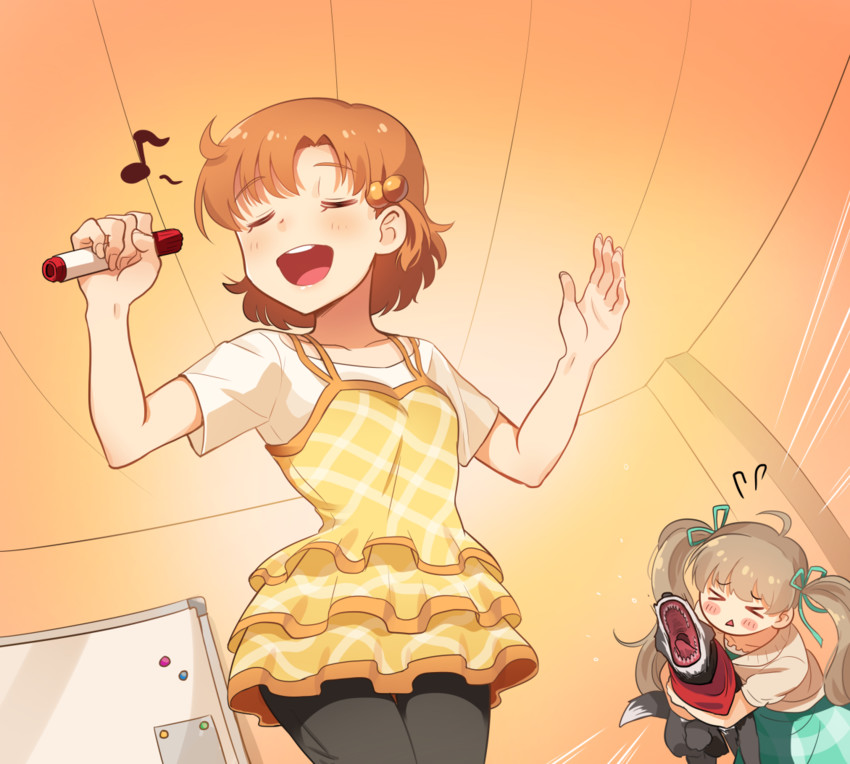 hakozaki serika, yabuki kana, and junior (idolmaster and 1 more) drawn by kamille_(vcx68)