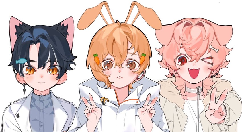 miyama kei, rokuta, and itsuki (paradox live) drawn by yoonmiumi