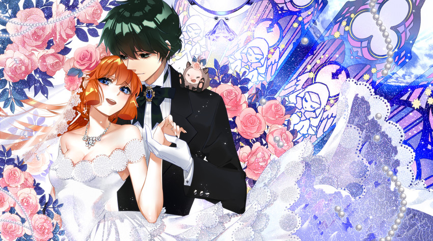haneoka meimi, ruby, and asuka daiki (kaitou saint tail) drawn by spinel_(9057)