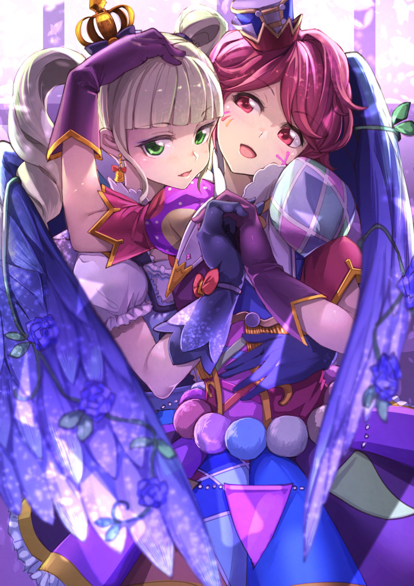 todo yurika and ichinose kaede (aikatsu!) drawn by koruse
