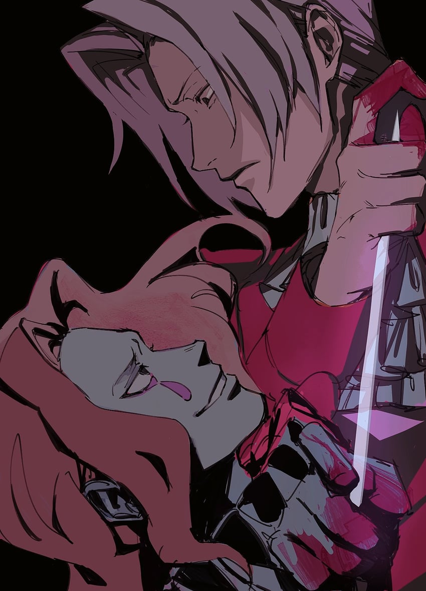 miles edgeworth and simeon saint (ace attorney and 2 more) drawn by kanon_0201kk