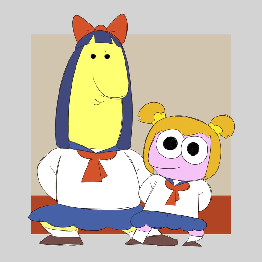 popuko, pipimi, charlie dompler, and pim pimling (poptepipic and 1 more) drawn by virtual_metamorph