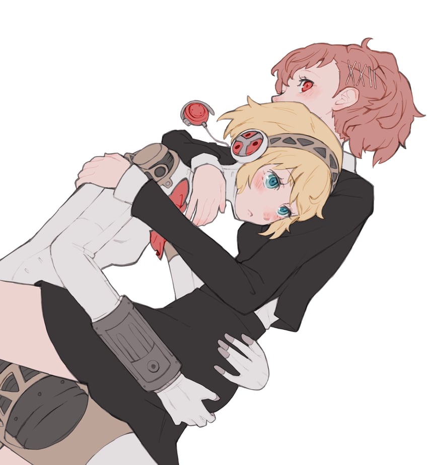 aigis and shiomi kotone (persona and 2 more) drawn by tbjj1208